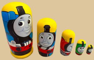 Thomas the Train nesting doll handmade