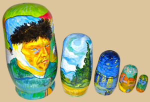 Van Gogh Special nesting doll handmade