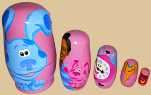 Blues nesting doll handmade