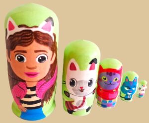 Gabby's Dollhouse nesting doll handmade